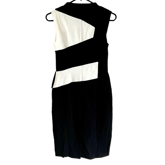Karen Millen Riviera Colour Block Bodycon Sleeveless Dress - Picture 3 of 10